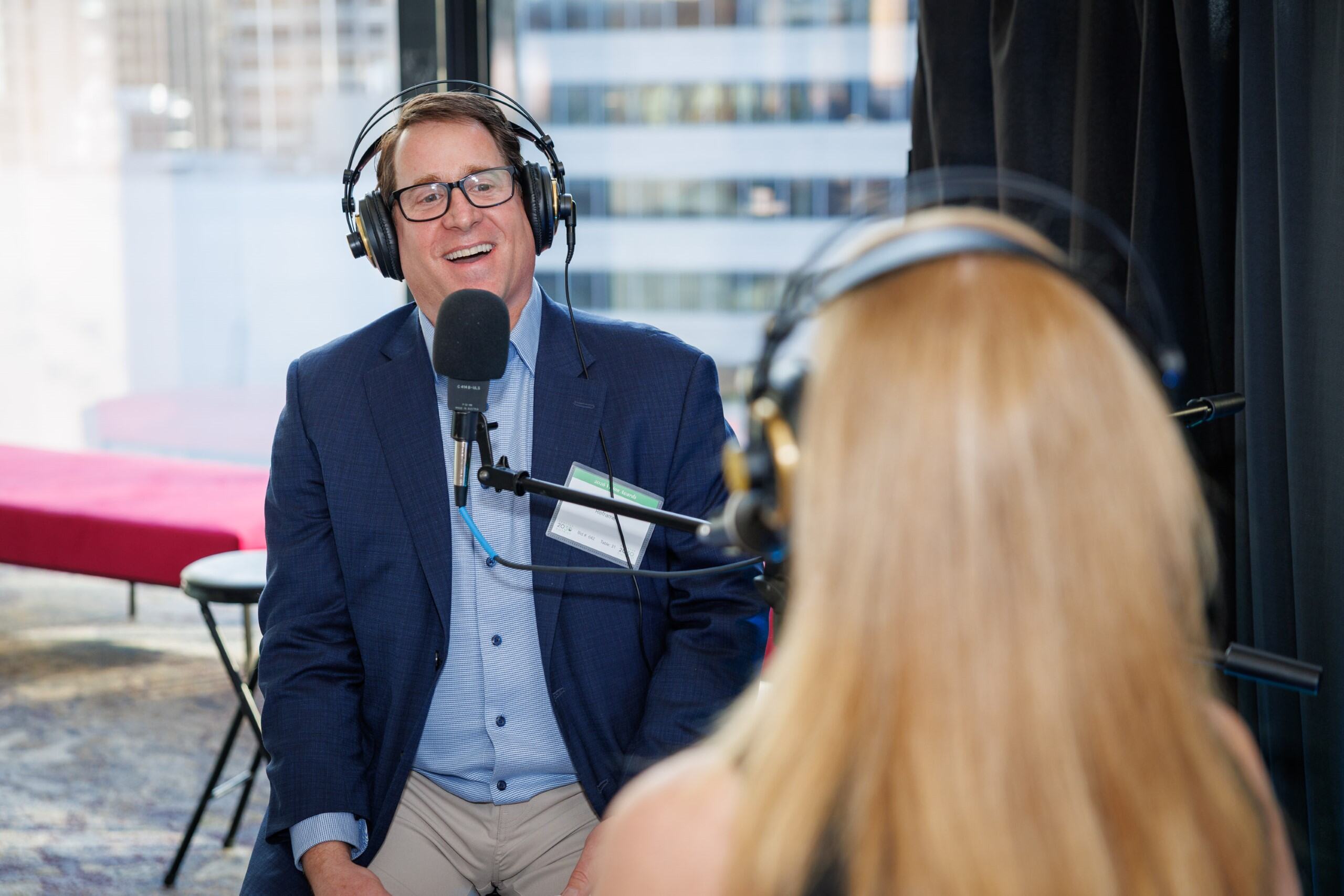 Jeff Nichols recording the Reframe podcast